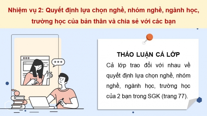 Giáo án điện tử Hoạt động trải nghiệm 12 cánh diều Chủ đề 8: Chọn nghề phù hợp (P2)