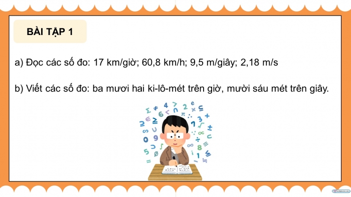 Giáo án điện tử Toán 5 chân trời Bài 83: Vận tốc