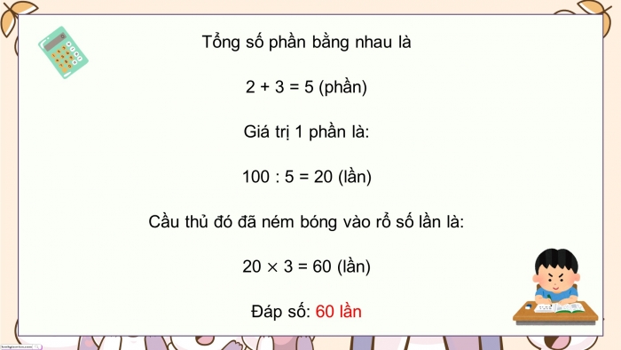 Giáo án điện tử Toán 5 chân trời Bài 100: Ôn tập một số yếu tố xác suất