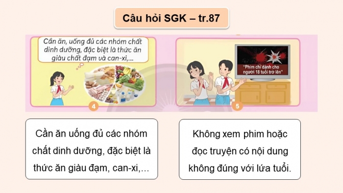 Giáo án điện tử Khoa học 5 chân trời Bài 25: Chăm sóc sức khỏe tuổi dậy thì