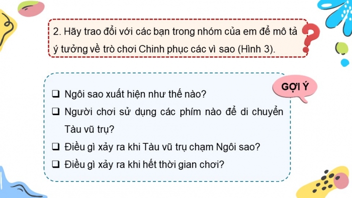 Giáo án điện tử Tin học 5 chân trời Bài 14: Viết kịch bản chương trình máy tính