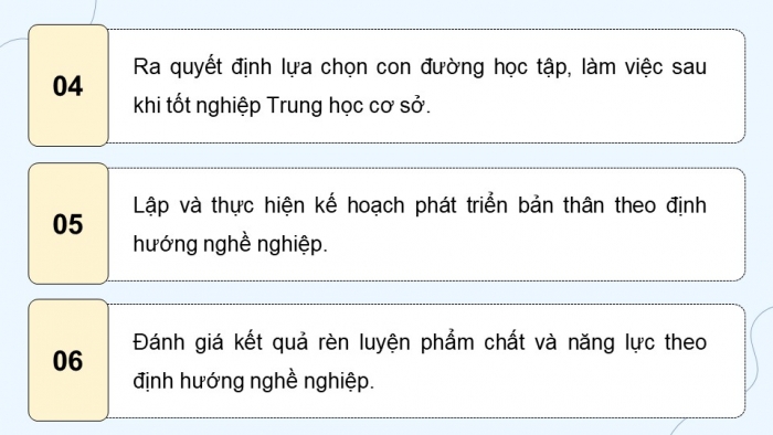 Giáo án điện tử Hoạt động trải nghiệm 9 chân trời bản 1 Chủ đề 9 Tuần 30