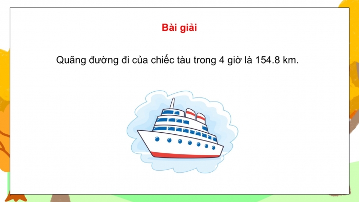 Giáo án điện tử Toán 5 kết nối Bài 60: Quãng đường, thời gian của một chuyển động đều