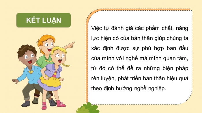 Giáo án điện tử Hoạt động trải nghiệm 9 cánh diều Chủ đề 8 - Hoạt động giáo dục 2: Rèn luyện bản thân theo nghề em quan tâm