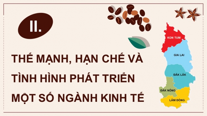 Giáo án điện tử Địa lí 12 chân trời Bài 30: Khai thác thế mạnh để phát triển kinh tế ở Tây Nguyên