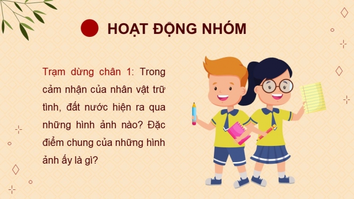 Giáo án điện tử Ngữ văn 12 cánh diều Bài 8: Bài thơ của một người yêu nước mình (Trần Vàng Sao)