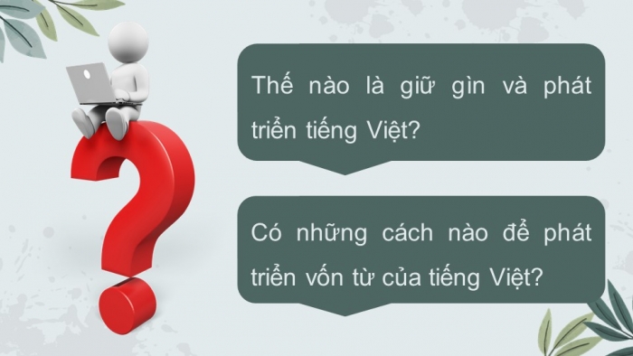 Giáo án điện tử Ngữ văn 12 cánh diều Bài 8: Giữ gìn và phát triển tiếng Việt