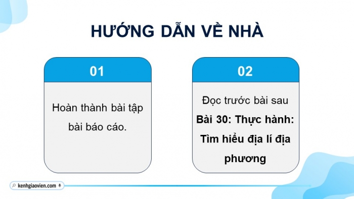 Giáo án điện tử Địa lí 12 cánh diều Bài 29: Thực hành Viết và trình bày báo cáo tuyên truyền về bảo vệ chủ quyền biển đảo của Việt Nam