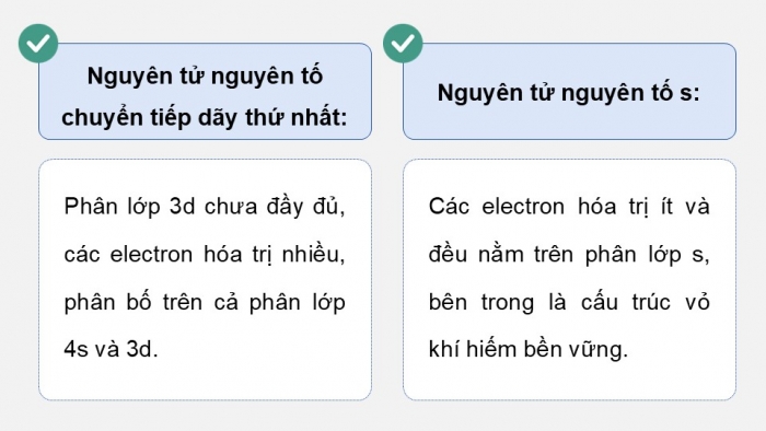 Giáo án điện tử Hoá học 12 kết nối Bài 27: Đại cương về kim loại chuyển tiếp dãy thứ nhất