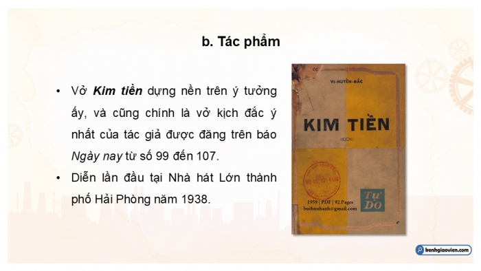 Giáo án điện tử Ngữ văn 9 cánh diều Bài 9: Đình công và nổi dậy (Trích kịch Kim tiền – Vi Huyền Đắc)