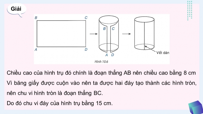 Giáo án điện tử Toán 9 kết nối Bài 31: Hình trụ và hình nón