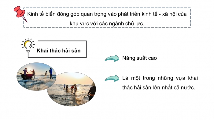 Giáo án điện tử Địa lí 12 chân trời Bài 29: Thực hành Tìm hiểu ý nghĩa của phát triển kinh tế biển đối với an ninh quốc phòng ở Duyên hải Nam Trung Bộ