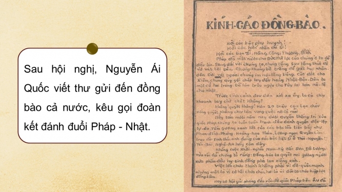 Giáo án điện tử Lịch sử 12 chân trời Bài 15: Hồ Chí Minh – Anh hùng Giải phóng dân tộc (P2)