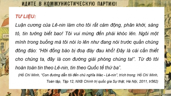 Giáo án điện tử Lịch sử 12 cánh diều Bài 15: Hồ Chí Minh - Anh hùng giải phóng dân tộc