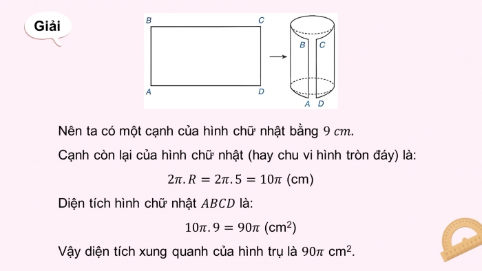 Giáo án điện tử Toán 9 kết nối Bài 31: Hình trụ và hình nón