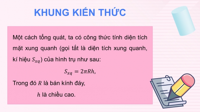 Giáo án điện tử Toán 9 kết nối Bài 31: Hình trụ và hình nón