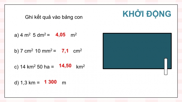 Giáo án điện tử Toán 5 kết nối Bài 72: Ôn tập đo lường