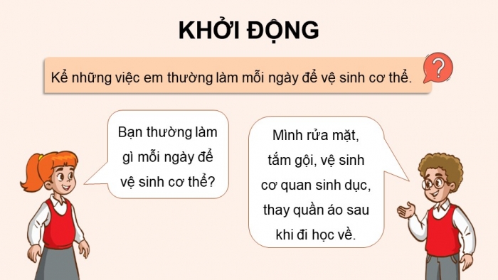 Giáo án điện tử Khoa học 5 chân trời Bài 25: Chăm sóc sức khỏe tuổi dậy thì