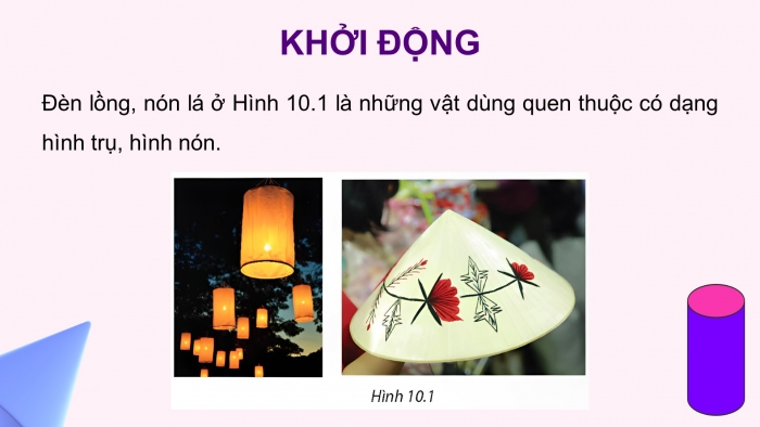 Giáo án điện tử Toán 9 kết nối Bài 31: Hình trụ và hình nón