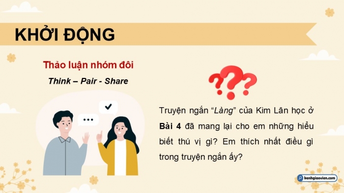 Giáo án điện tử Ngữ văn 9 cánh diều Bài 10: Về truyện “Làng” của Kim Lân (Nguyễn Văn Long)