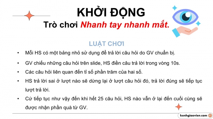 Giáo án PPT dạy thêm Toán 5 Chân trời bài 57: Tính tỉ số phần trăm của hai số