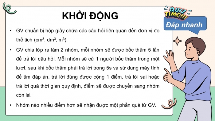 Giáo án PPT dạy thêm Toán 5 Chân trời bài 72: Mét khối