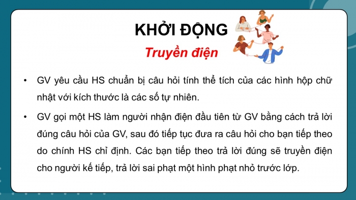 Giáo án PPT dạy thêm Toán 5 Chân trời bài 73: Thể tích hình hộp chữ nhật