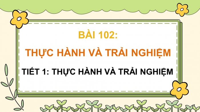 Giáo án điện tử Toán 5 chân trời Bài 102: Thực hành và trải nghiệm