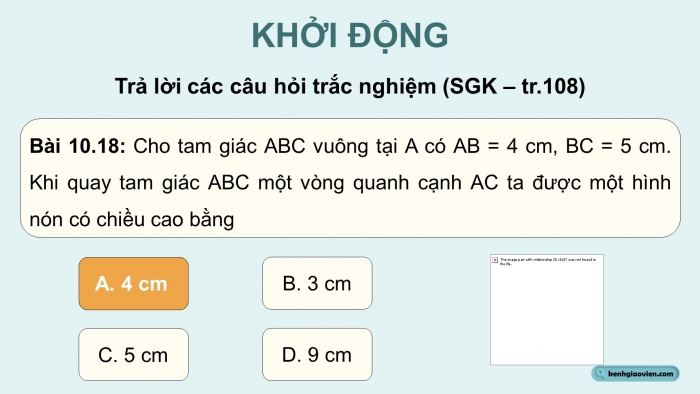 Giáo án điện tử Toán 9 kết nối Bài tập cuối chương X