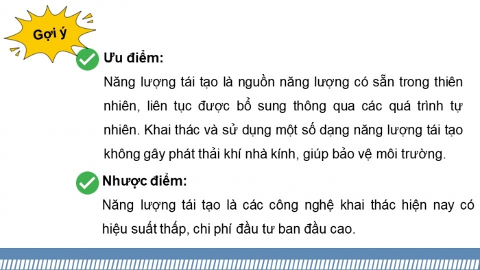 Giáo án điện tử KHTN 9 kết nối - Phân môn Vật lí Bài 17: Một số dạng năng lượng tái tạo