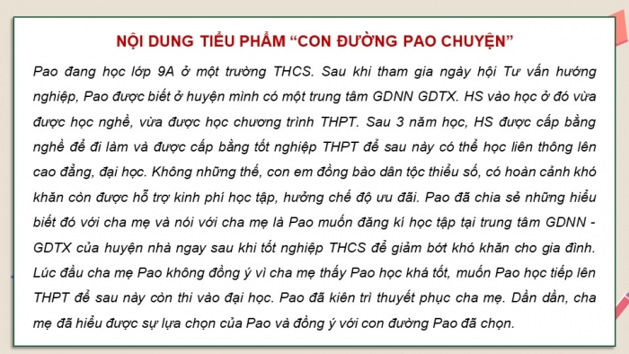 Giáo án điện tử Hoạt động trải nghiệm 9 chân trời bản 1 Chủ đề 9 Tuần 33