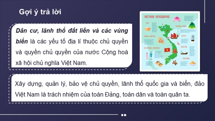 Giáo án điện tử Kinh tế pháp luật 12 cánh diều Bài 16: Công pháp quốc tế về dân cư, lãnh thổ và biên giới quốc gia, Luật Biển quốc tế