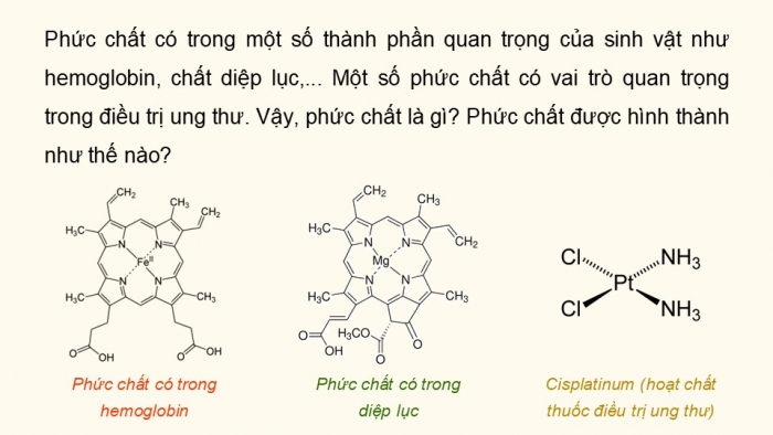 Giáo án điện tử Hoá học 12 kết nối Bài 28: Sơ lược về phức chất