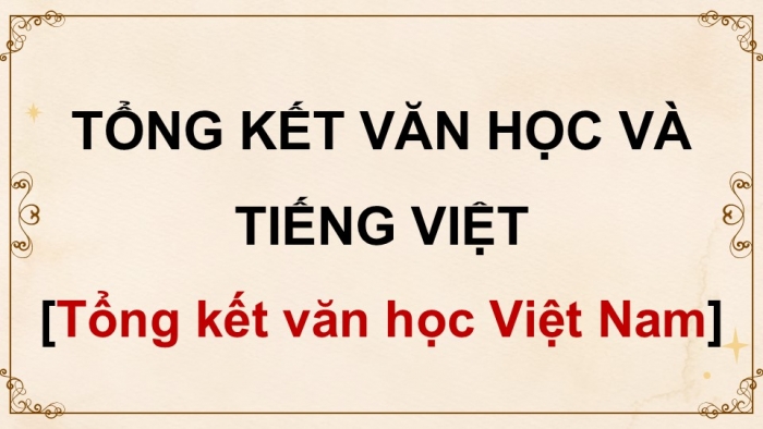 Giáo án điện tử Ngữ văn 9 cánh diều Bài Tổng kết về văn học