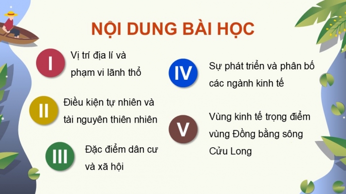 Giáo án điện tử Địa lí 9 cánh diều Bài 18: Vùng Đồng bằng sông Cửu Long (P2)