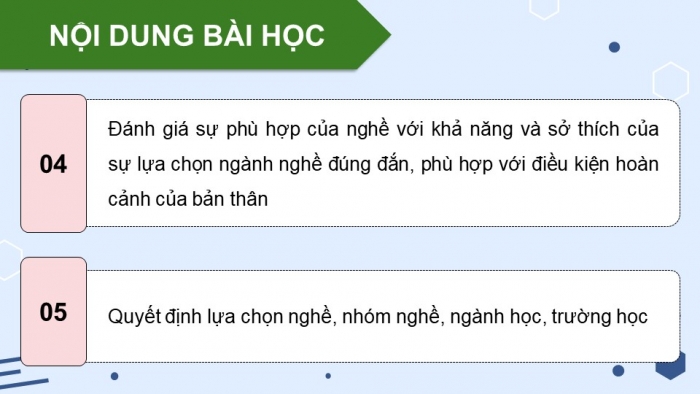 Giáo án điện tử Hoạt động trải nghiệm 12 cánh diều Chủ đề 8: Chọn nghề phù hợp (P2)