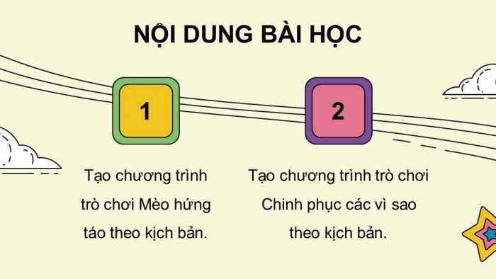 Giáo án điện tử Tin học 5 chân trời Bài 15: Thực hành tạo chương trình theo kịch bản