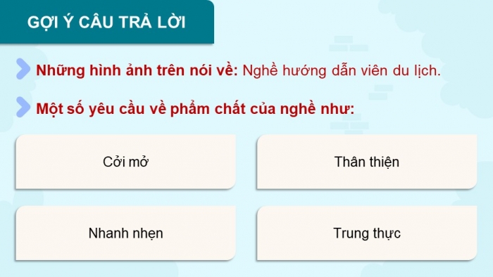 Giáo án điện tử Hoạt động trải nghiệm 9 chân trời bản 1 Chủ đề 8 Tuần 28