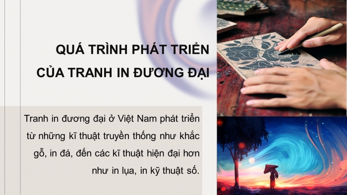 Giáo án điện tử Mĩ thuật 9 chân trời bản 1 Bài 13: Tranh in đương đại