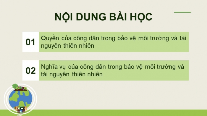 Giáo án điện tử Kinh tế pháp luật 12 cánh diều Bài 14: Quyền và nghĩa vụ của công dân trong bảo vệ môi trường và tài nguyên thiên nhiên