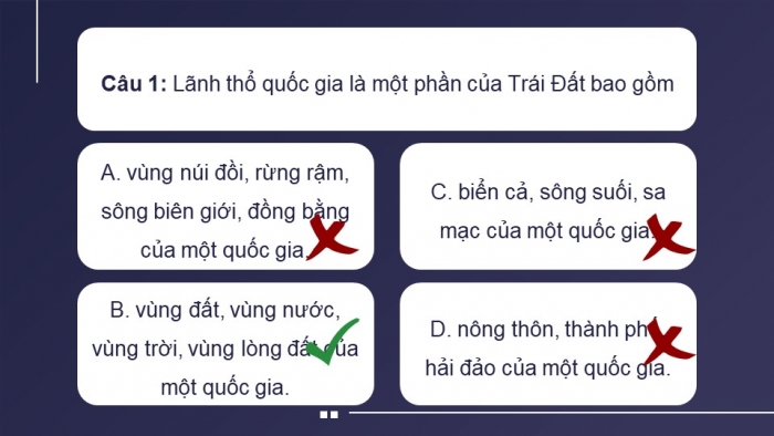 Giáo án điện tử Kinh tế pháp luật 12 cánh diều Bài 16: Công pháp quốc tế về dân cư, lãnh thổ và biên giới quốc gia, Luật Biển quốc tế (P2)