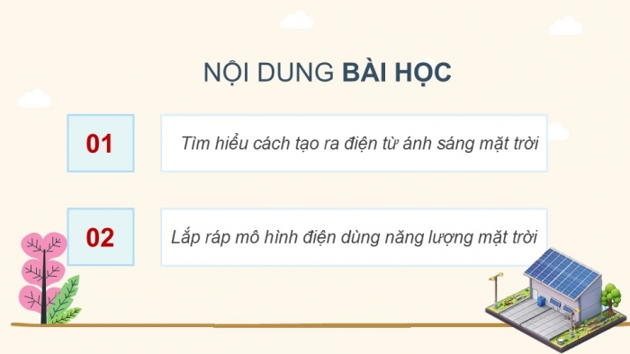 Giáo án điện tử Công nghệ 5 cánh diều Bài 10: Mô hình điện mặt trời