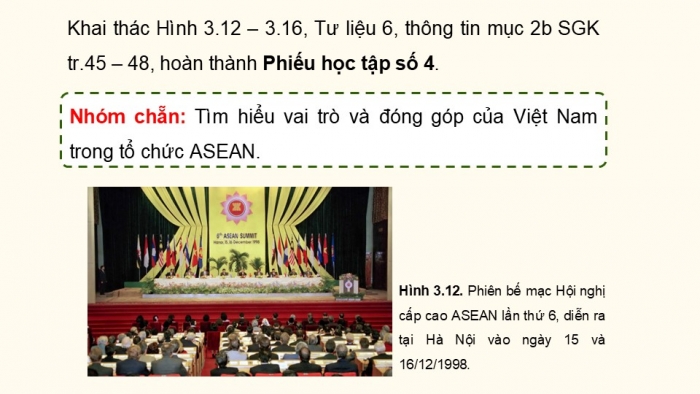 Giáo án điện tử chuyên đề Lịch sử 12 chân trời CĐ 3 Phần 2: Việt Nam hội nhập khu vực và quốc tế (b.)