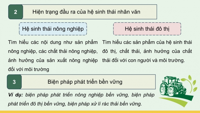 Giáo án điện tử chuyên đề Sinh học 12 cánh diều Bài 10: Dự án điều tra về sinh thái nhân văn