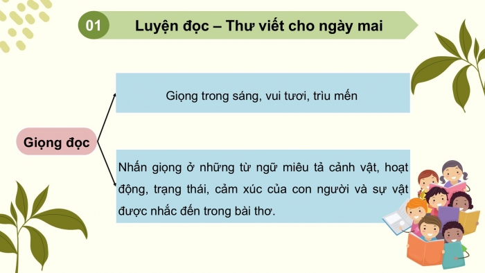 Giáo án PPT dạy thêm Tiếng Việt 5 chân trời bài 3: Bài đọc Thơ viết cho ngày mai. Luyện tập viết tên người, tên địa lí nước ngoài. Tìm ý cho đoạn văn nêu lí do tán thành hoặc phản đối một hiện tượng, sự việc