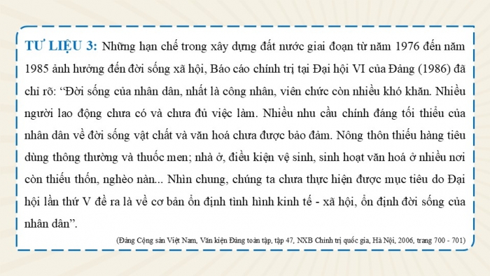 Giáo án điện tử Lịch sử 9 kết nối Bài 18: Việt Nam từ năm 1976 đến năm 1991 (P3)