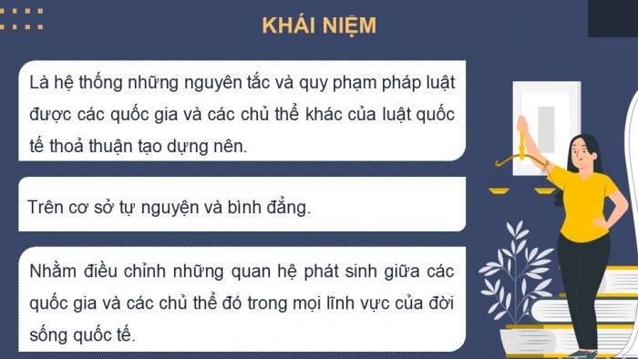 Giáo án điện tử Kinh tế pháp luật 12 chân trời Bài 14: Khái quát chung về pháp luật quốc tế