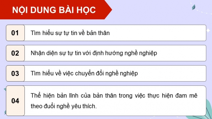 Giáo án điện tử Hoạt động trải nghiệm 12 cánh diều Chủ đề 9: Sẵn sàng bước vào thế giới nghề nghiệp (P1)