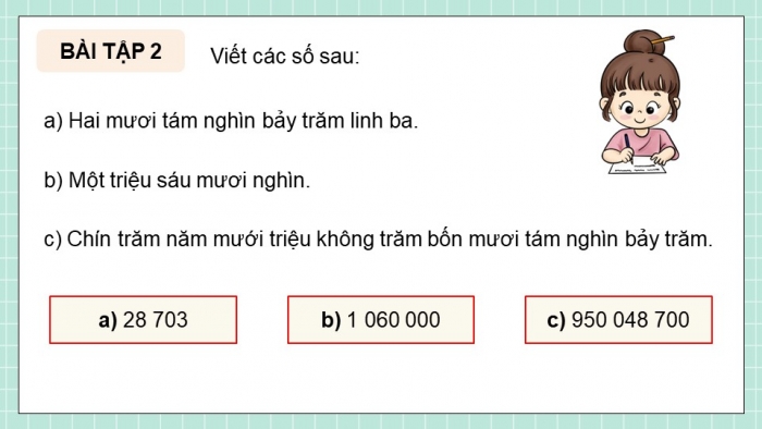 Giáo án điện tử Toán 5 chân trời Bài 87: Ôn tập số tự nhiên