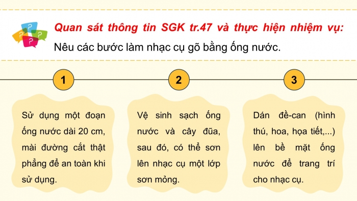 Giáo án điện tử Âm nhạc 5 chân trời Tiết 3: Làm nhạc cụ gõ bằng ống nước, Bài đọc nhạc số 4